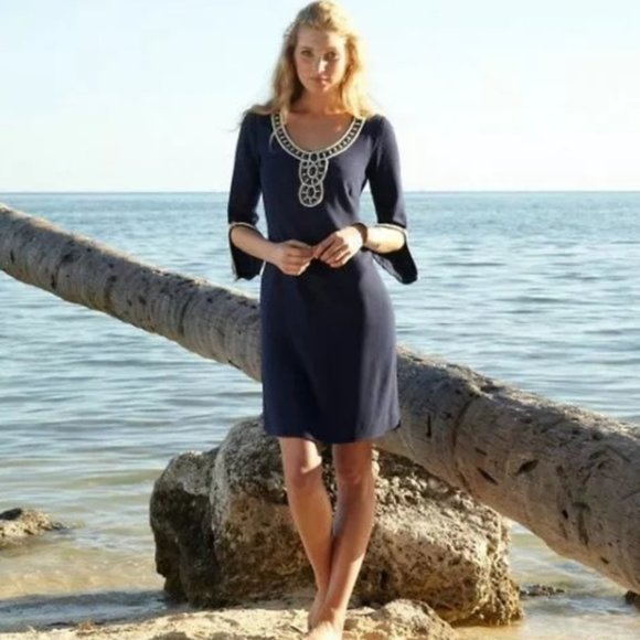 Lilly Pulitzer Dresses & Skirts - Lilly Pulitzer Sarah Tunic Dress True Navy L NWT